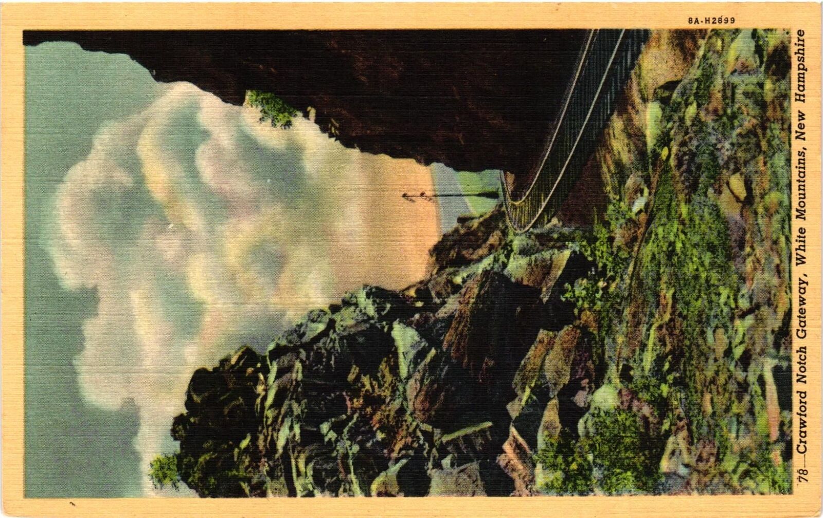 Vintage Postcard- CRAWFORD NOTCH GATEWAY, WHITE MOUNTAINS, N.H.
