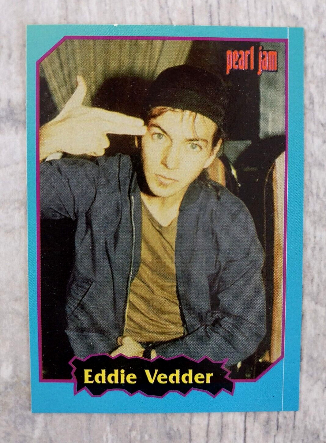 1997 Eddie Vedder Rookie Card Pearl Jam Ultra Figus Argentina Rock Cards #63