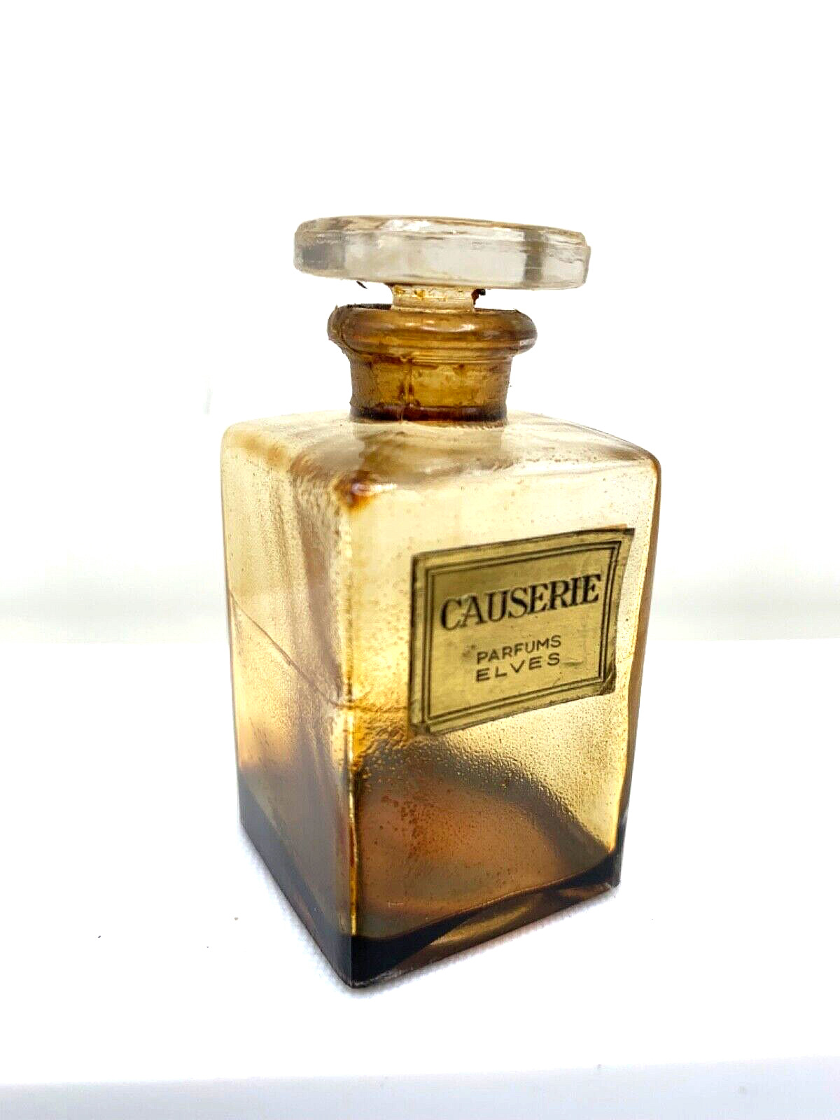 Hard to find  Vintage perfume bottle.  Causerie by Elves, Paris.  1930s.  1 oz.