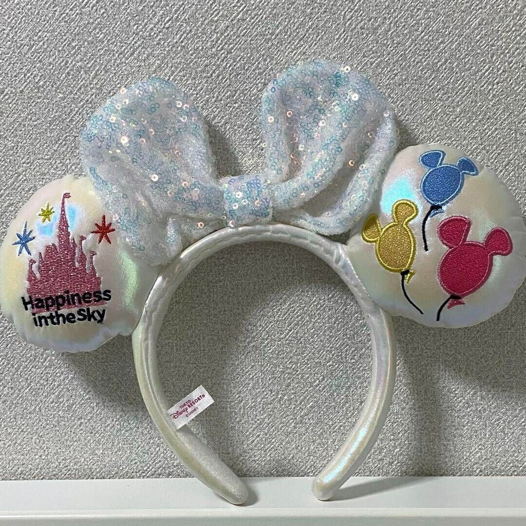 Disney Parks Minnie Ears Headband Happiness in the Sky White Tokyo Disneyland