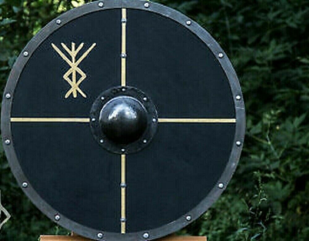 X-MAS Gift Wood & Metal Medieval Knight Shield Handcrafted Viking Shield Replica
