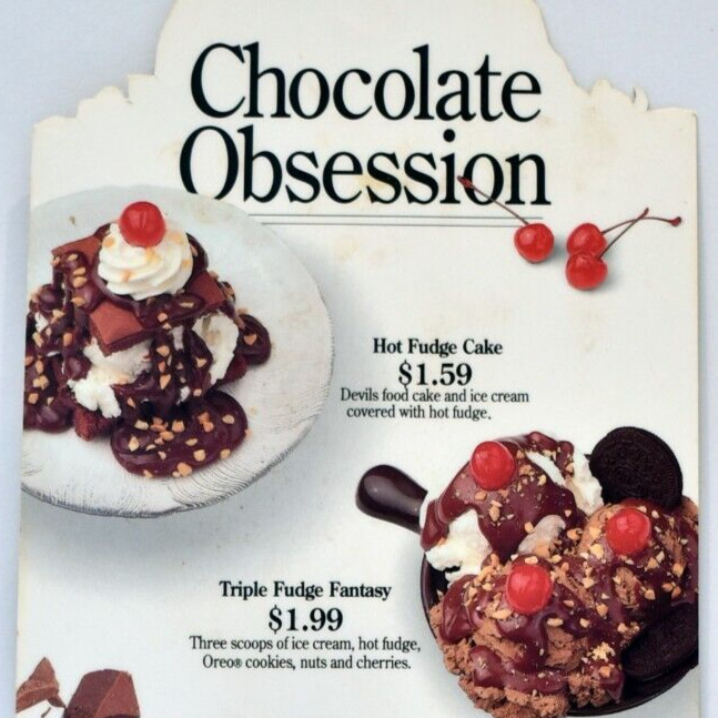 Vintage 1990s Perkins Restaurant & Bakery Restaurant Chocolate Obsession Menu