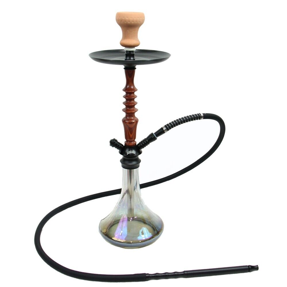 INHALE® 24″ High-Quality Real Wood hookah FOREST with a Handblown Glass