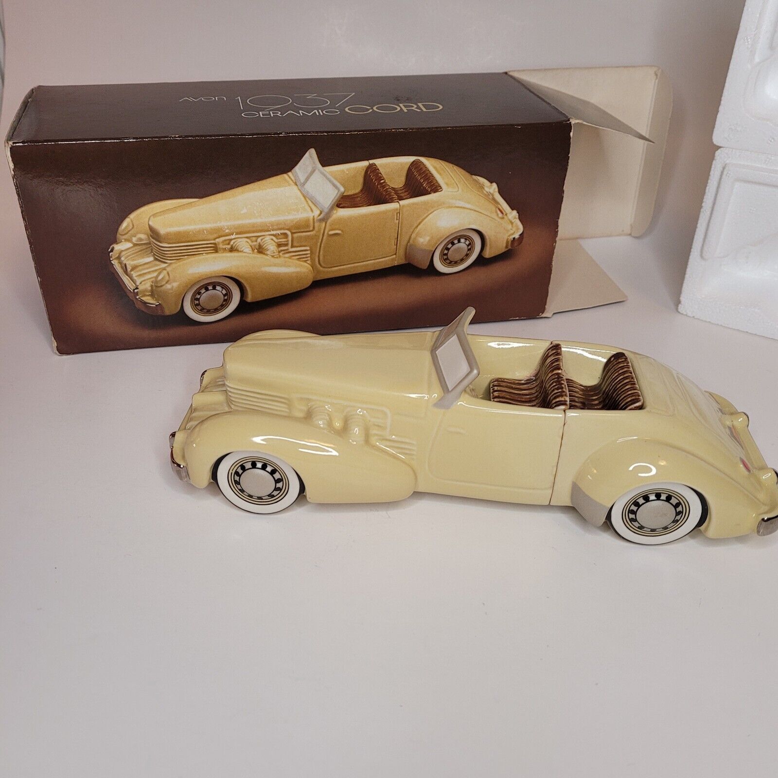 Vintage Avon Collectable Car, Cord 1937 Avon Classic Car Ceramic Handcrafted 