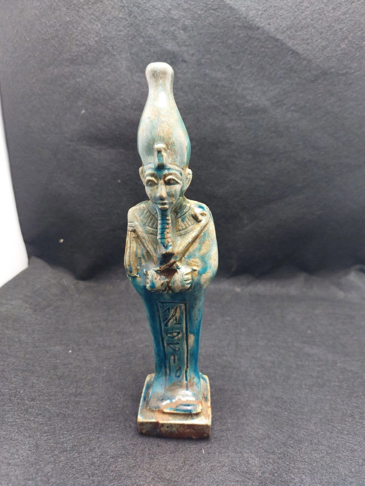 Ancient Egyptian Antiquities Statue Of Amun Ra With Hieroglyphics God of Air BC