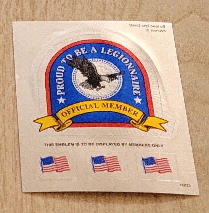 Proud To Be A Legionnaire Decal Sticker Official Member 3 USA Flags Patriotic