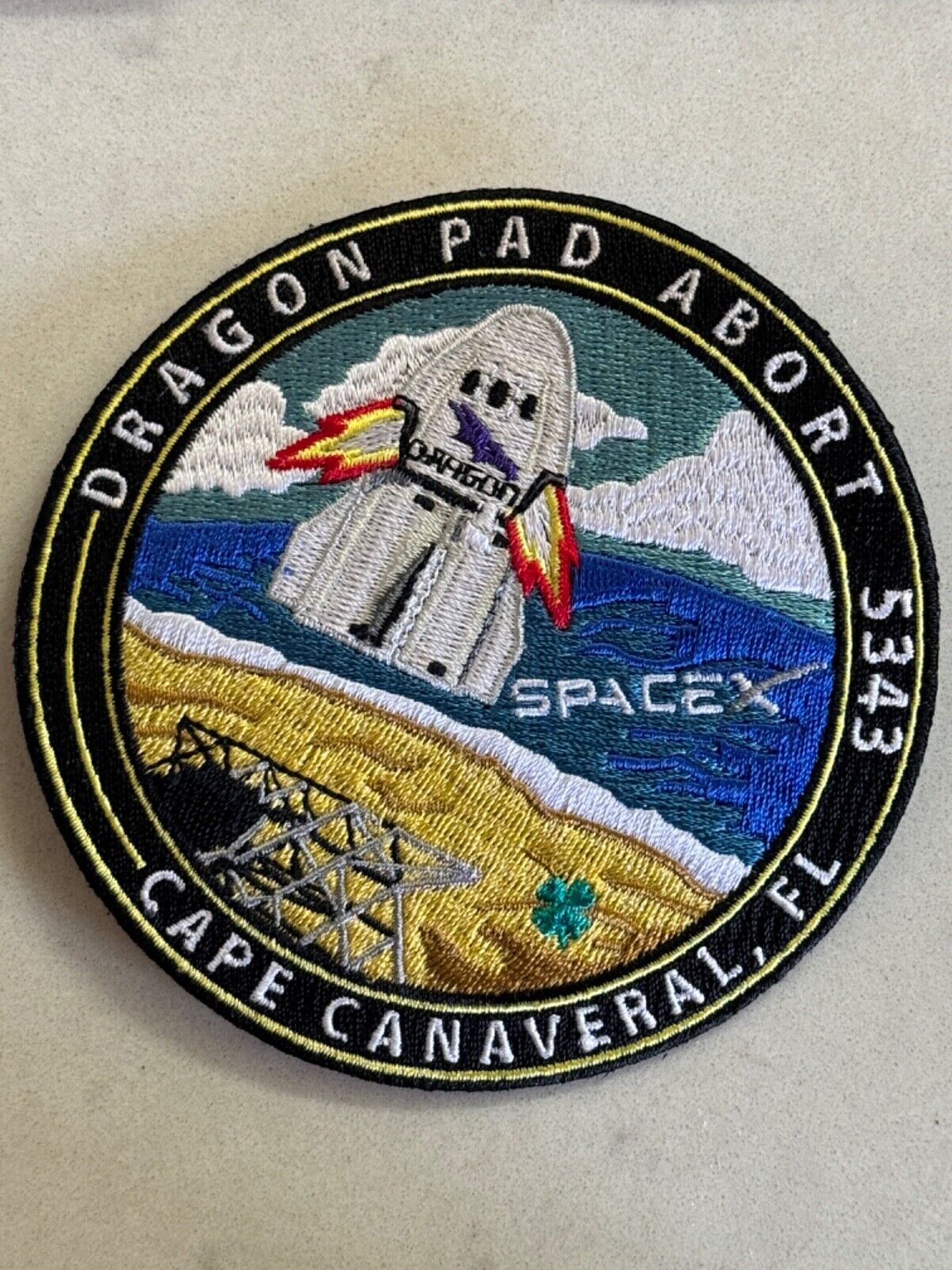 OFFICIAL SpaceX EMPLOYEE NUMBER Dragon Pad Abort Patch NASA Crew