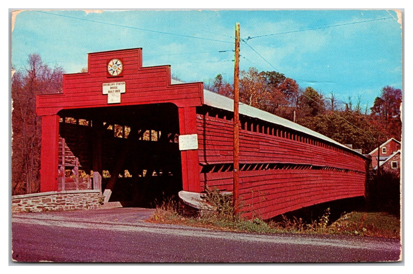 Dreibelbis Station Covered Bridge Postcard