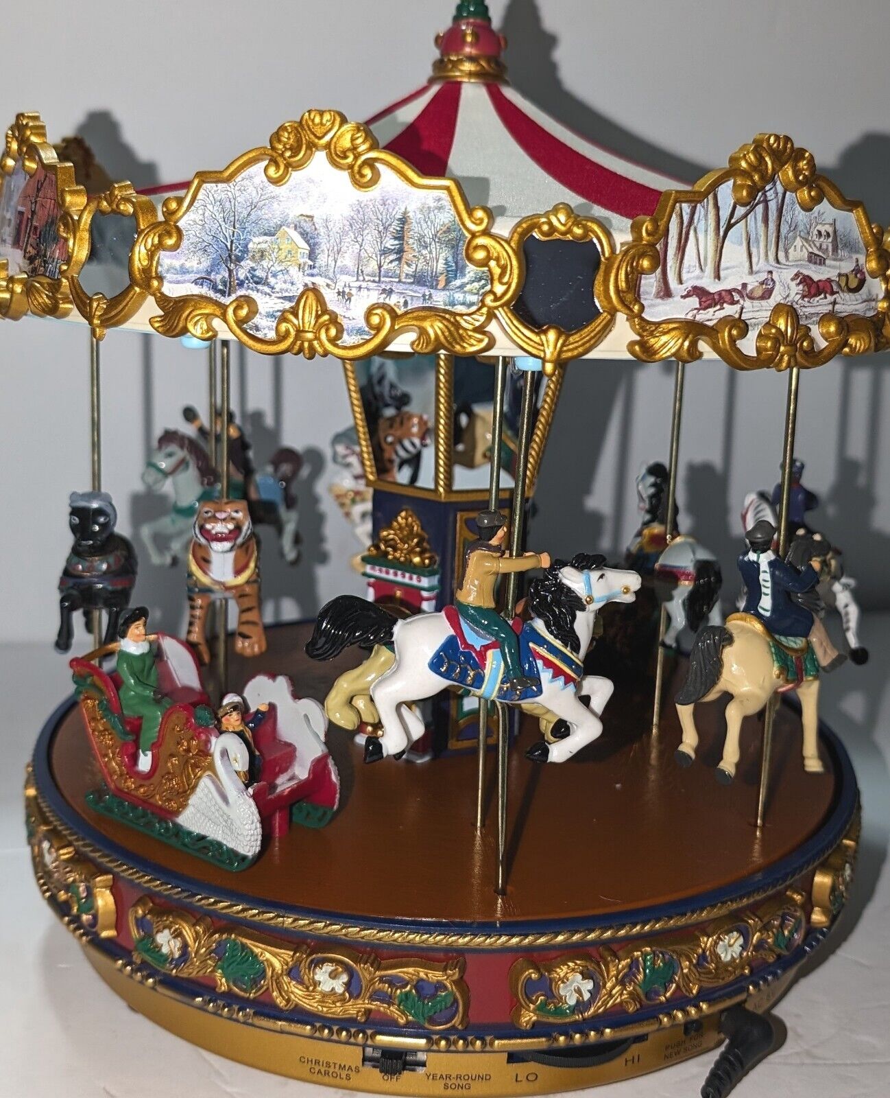 Vtg Mr Christmas Gold Label 'THE CAROUSEL'  2003 -Works-  with BOX EUC