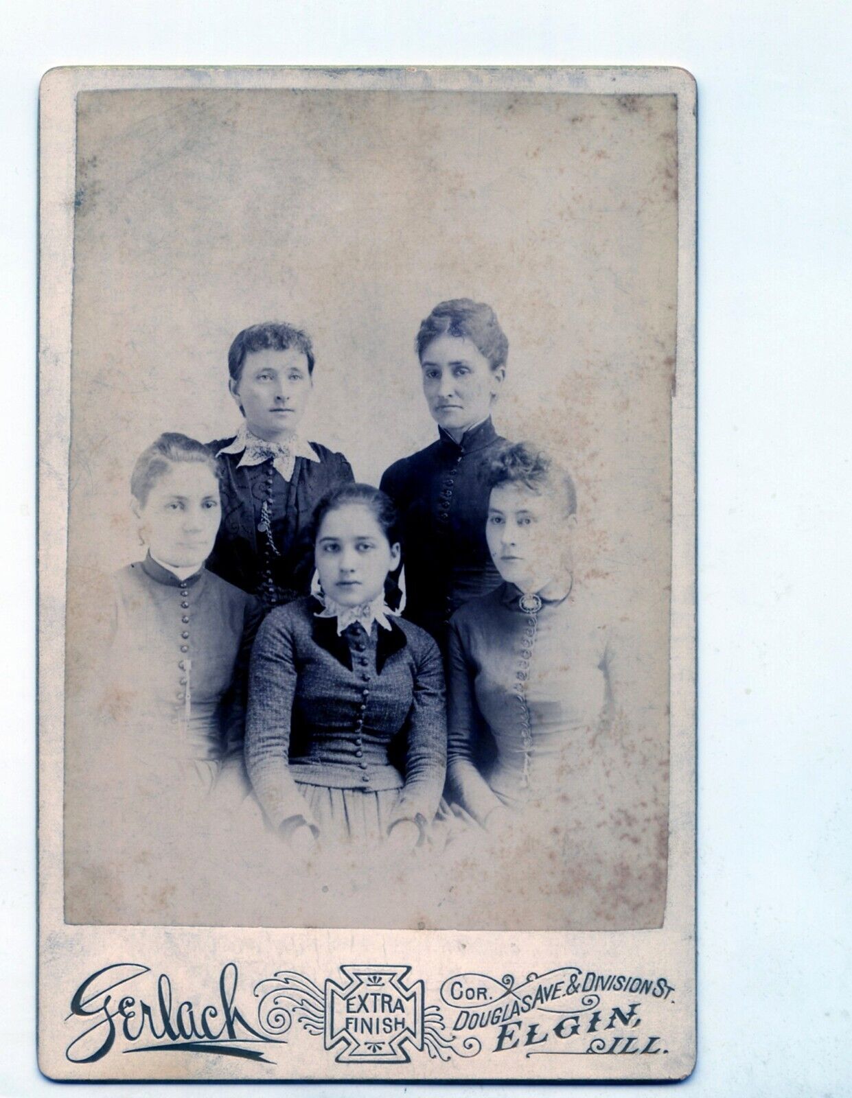 Portrait Antique Cabinet Photo 1800s
