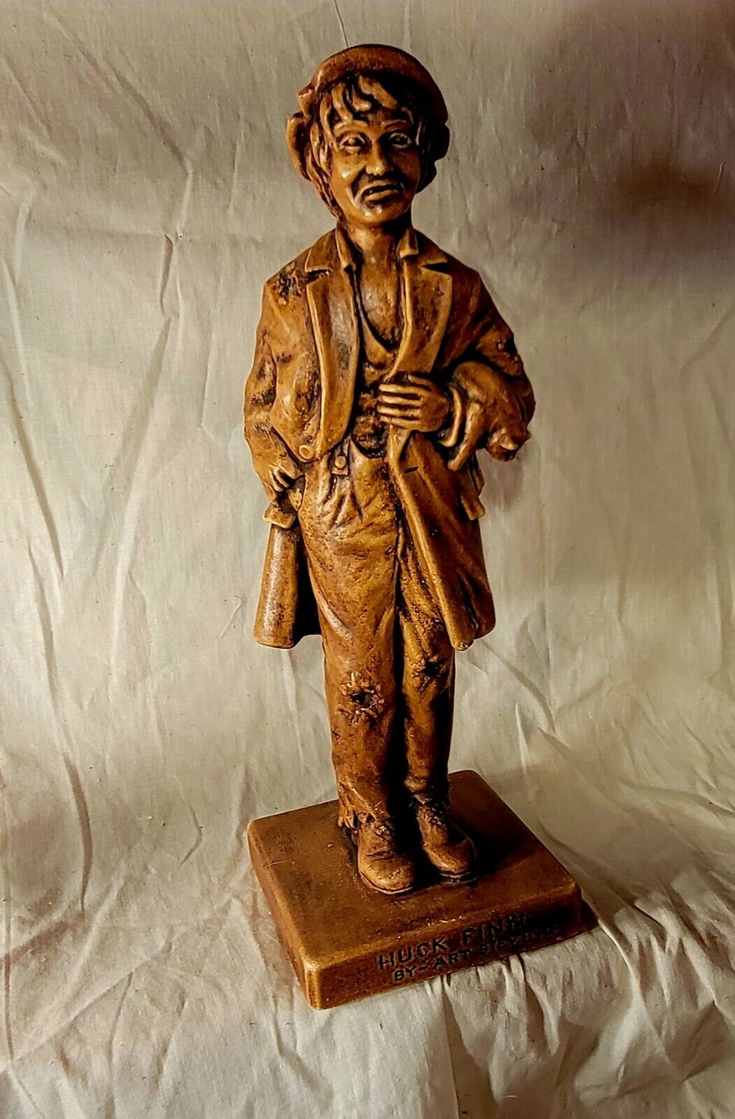 RARE Huckleberry Finn Statue By Art Sieving