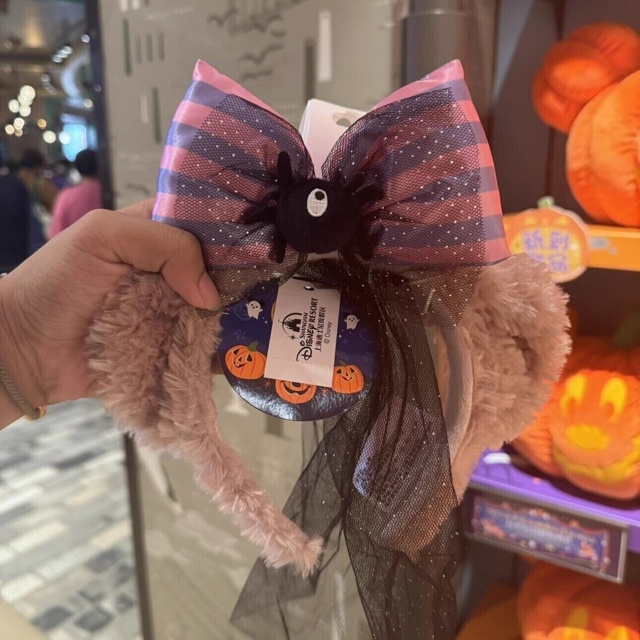 New 2023 Authentic Shanghai Disney Halloween ShellieMay Bow Ear Headband