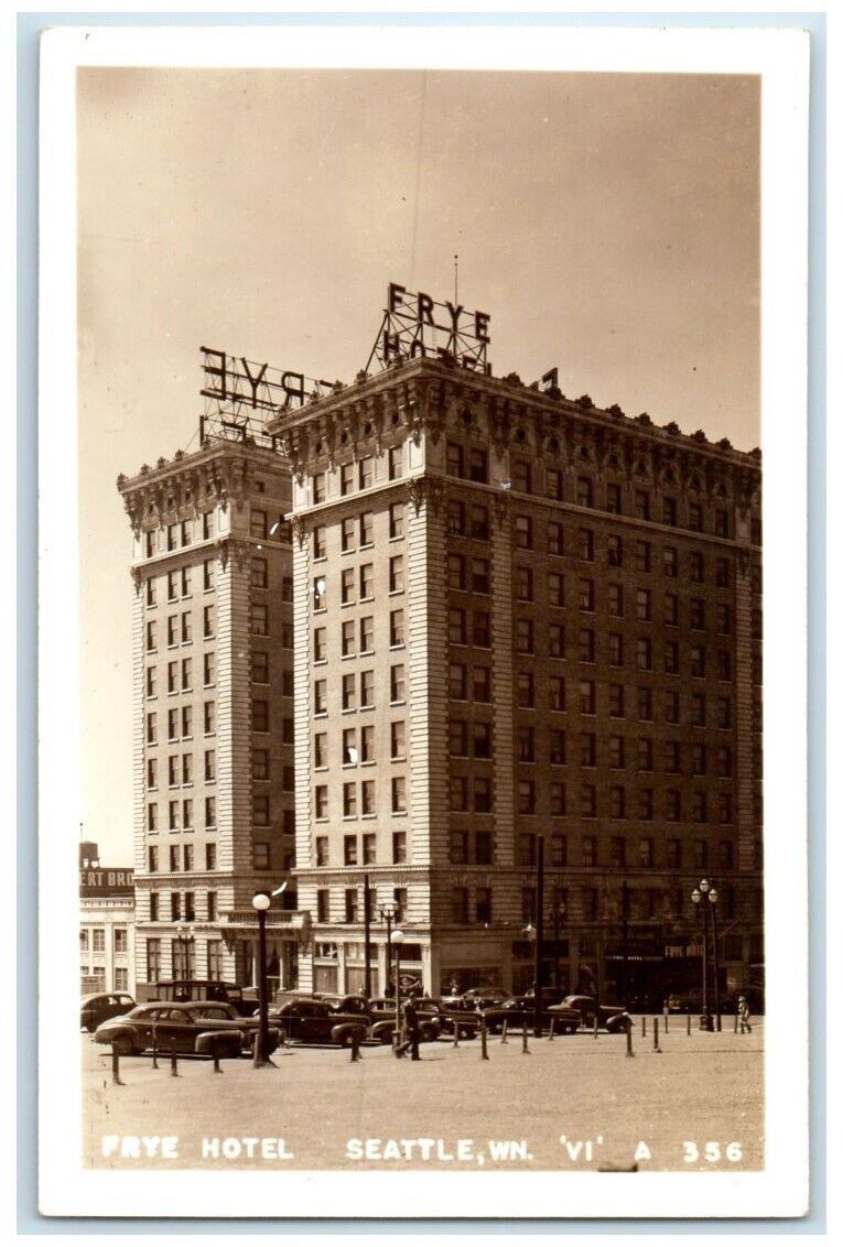 c1940\'s Faye Hotel Building View Seattle Washington WA RPPC Photo Postcard