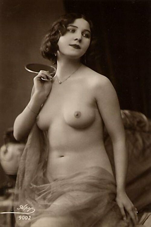 French Nude Breast SuzanB Nips A Reproduction of a 1920 Postcard PC106 
