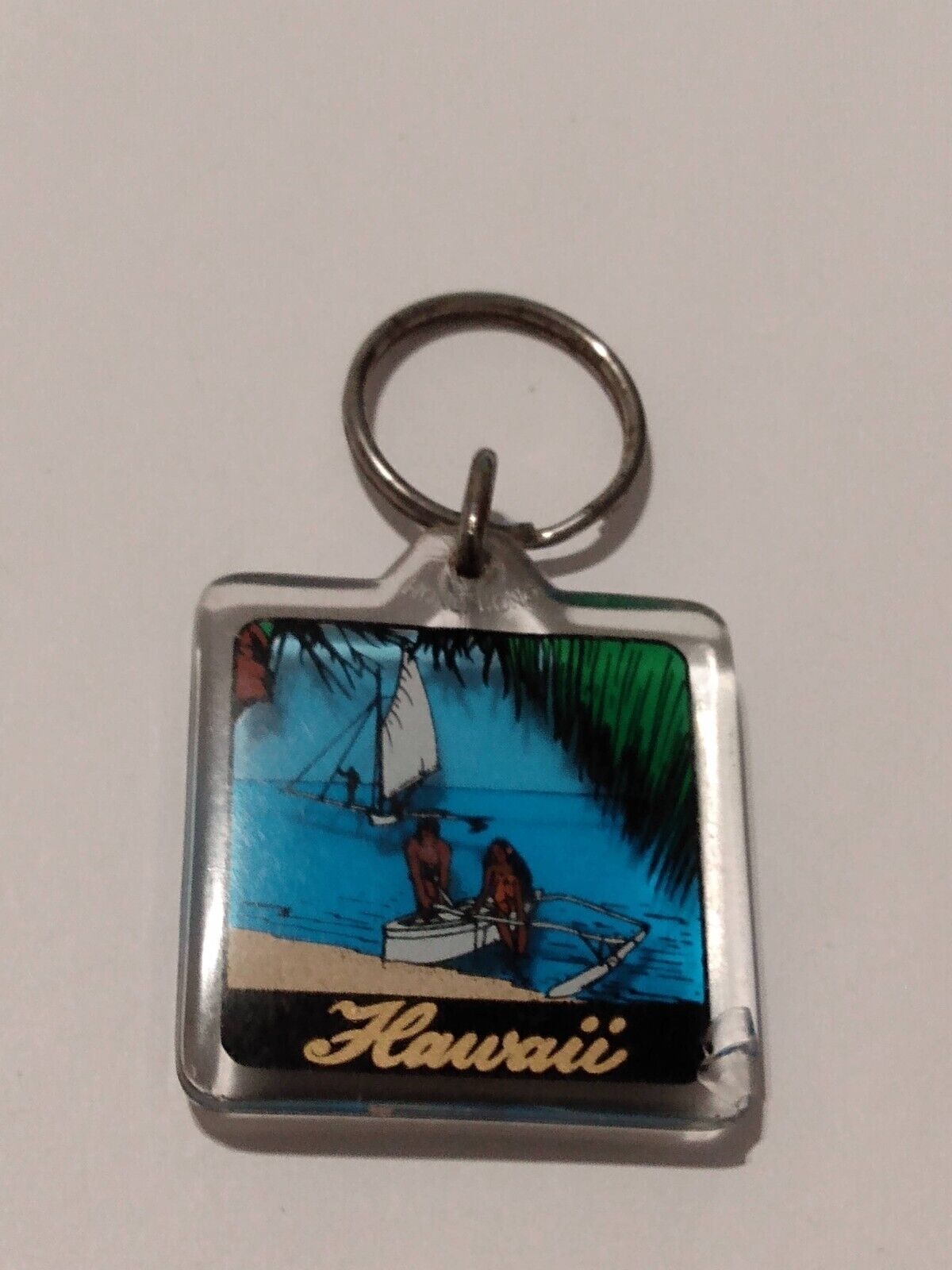 Hawaii Sailboat Vintage Souvenir Keyring