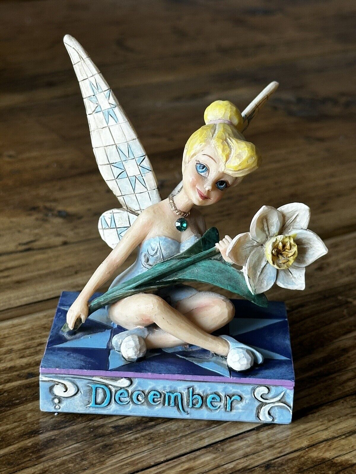 Disney Traditions Tinkerbell December Birthstone Turquoise Jim Shore VERY RARE