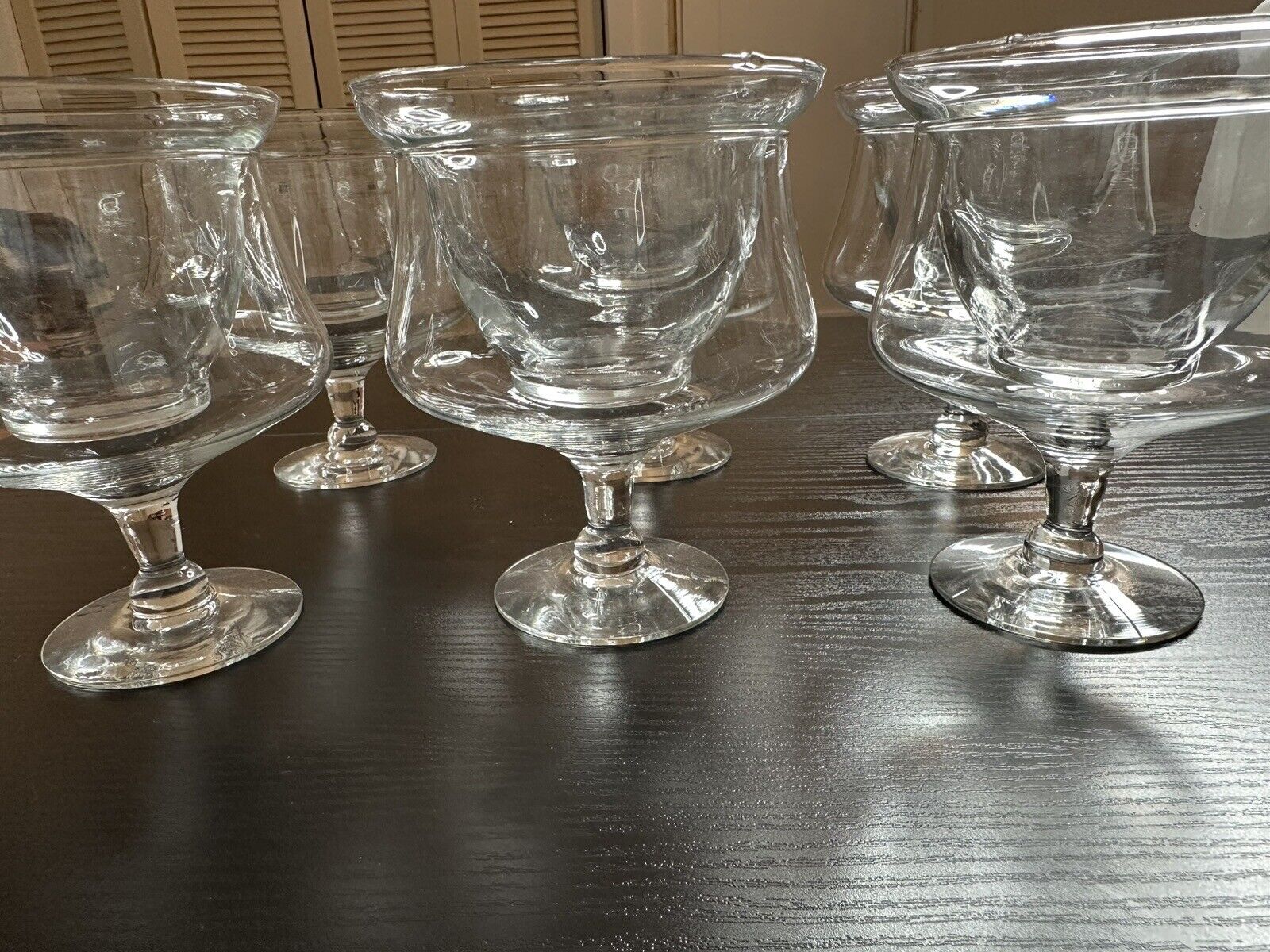 1948 Vtg (6) Party Shrimp Cocktail Glasses & (6) Inserts