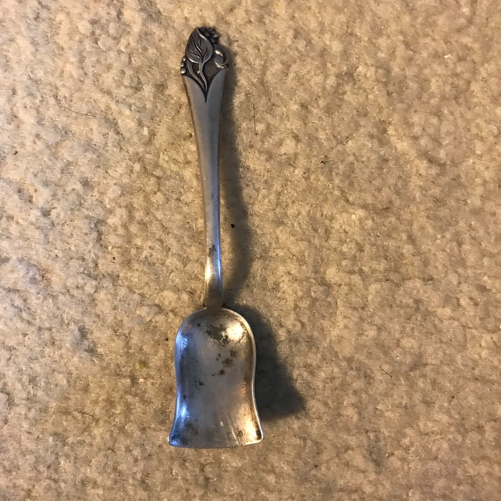 Antique / Vintage Victorian Style Coin Silver Sugar Shovel Spoon Scoop 4.5\