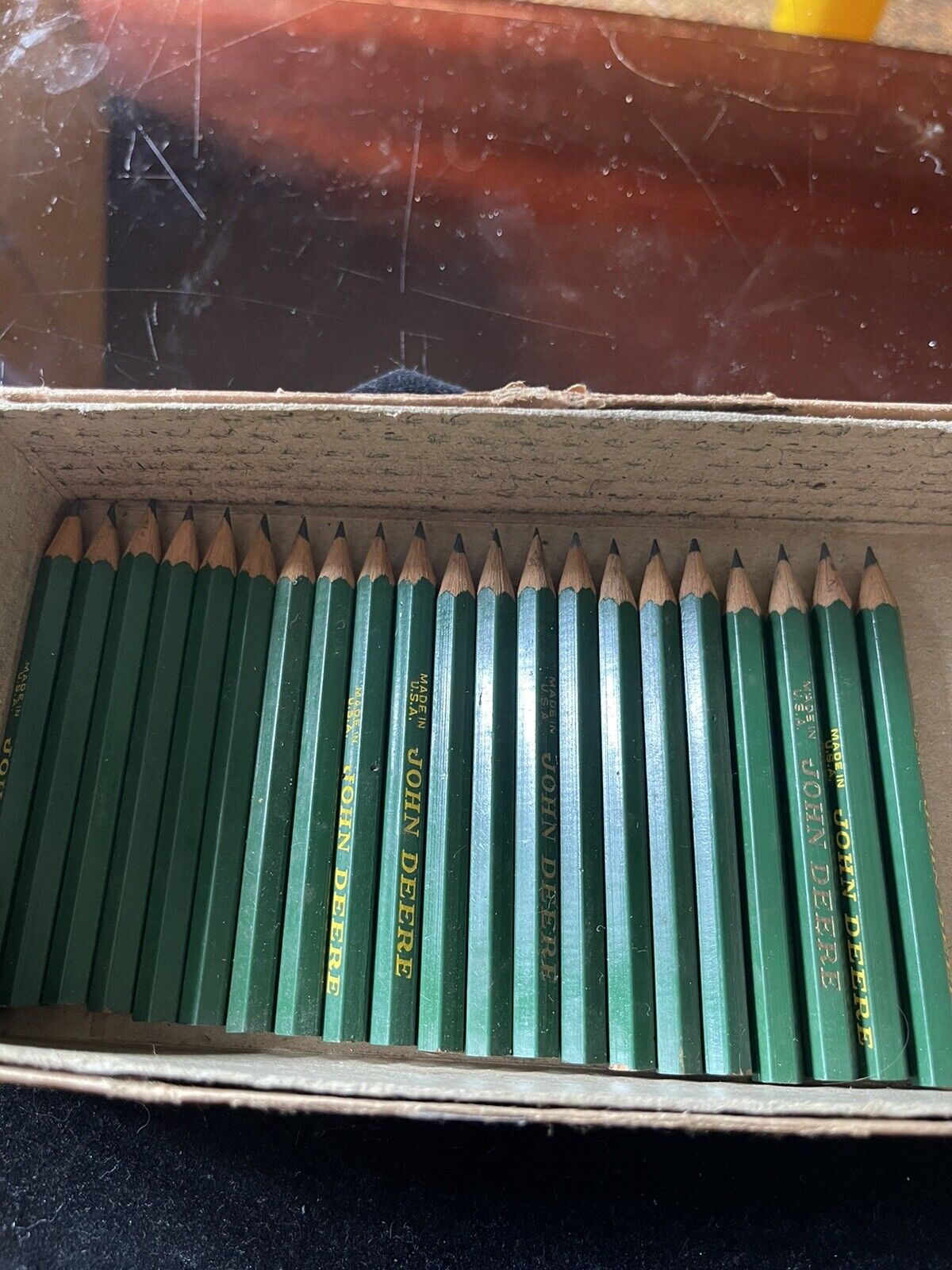 Lot of 21 VTG Short JOHN DEERE Advertising Wooden Pencils 3.5\