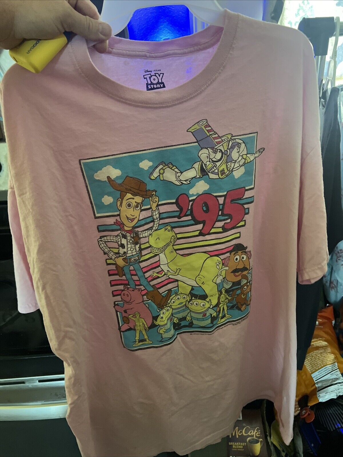 Disney Pixar Toy Story 1995 Pink T Shirt size Xl  Cotton Comfortable Reg Fit