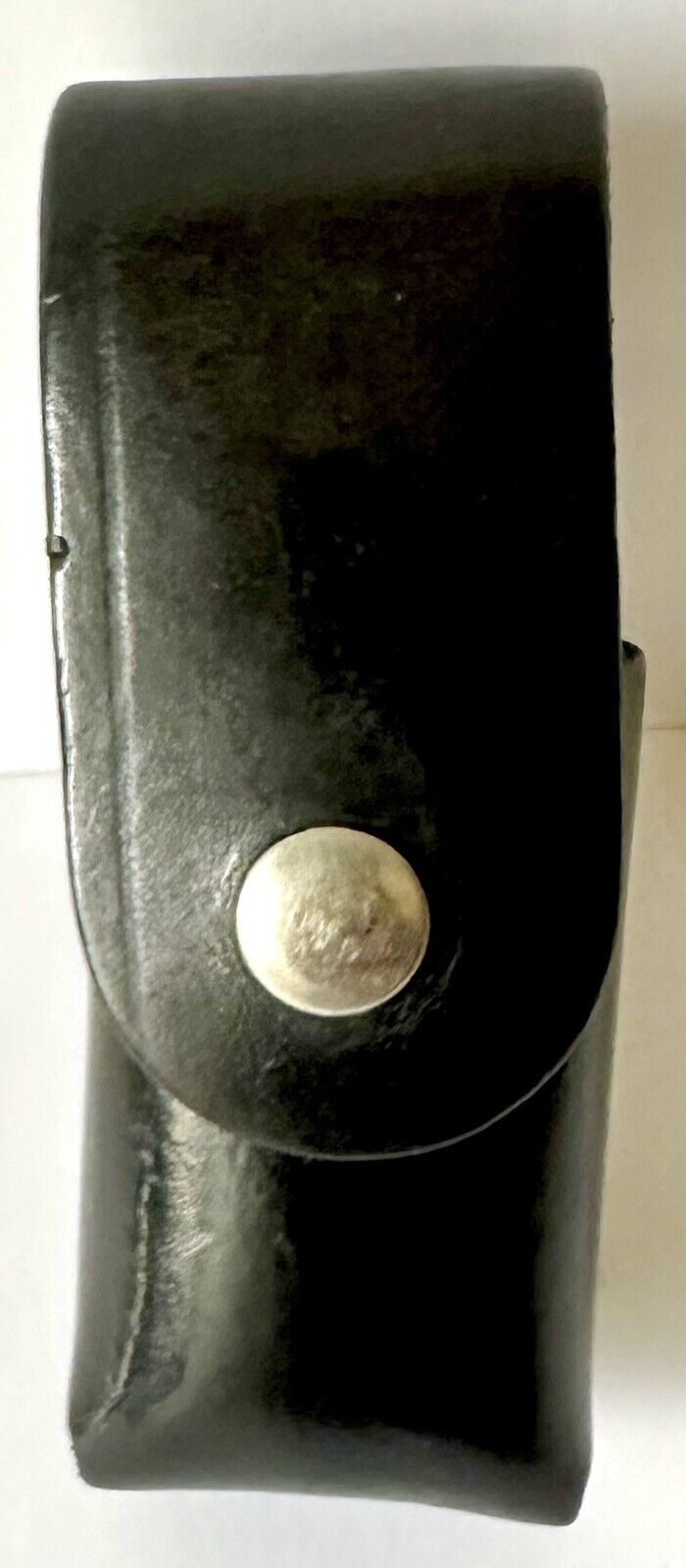 Boston Leather 5527 Black Plain Chemical Snap Flap Spray/Mace Holder Case