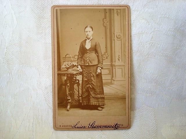 Antique CDV Photo Young Lady Two Piece Dress Luise Stammwitz 1880\'s Reichenbach