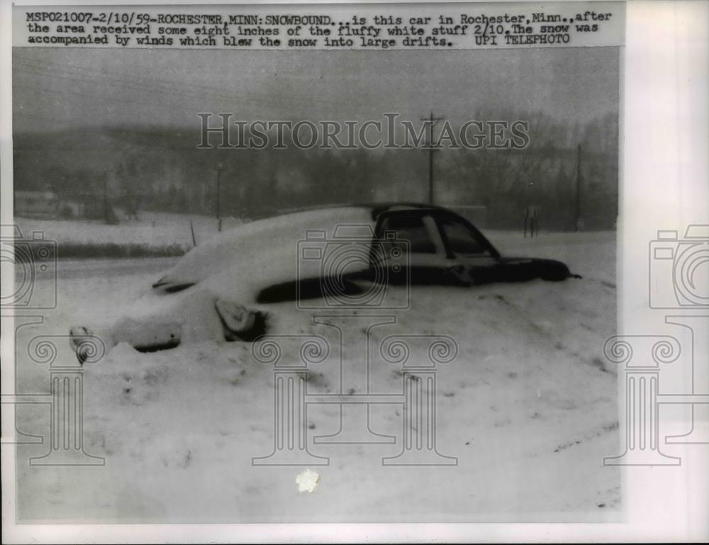 1959 Press Photo Winter Driving - nee00468