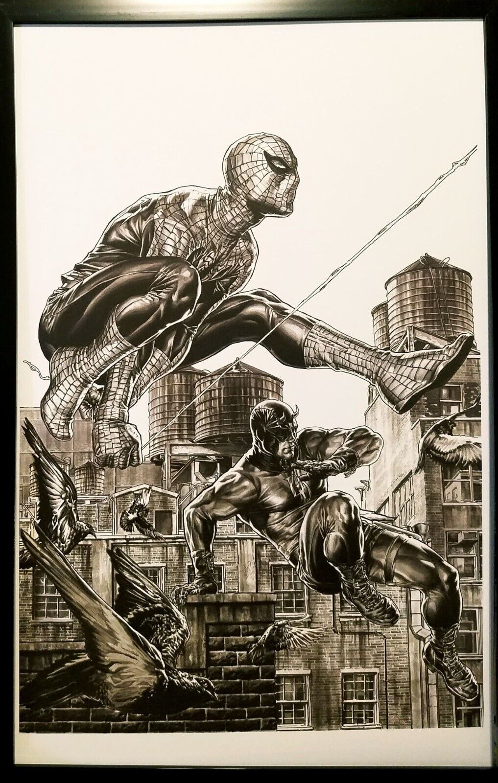 Daredevil #8 Lee Bermejo 11x17 FRAMED Original Art Poster Spider-Man Marvel Comi