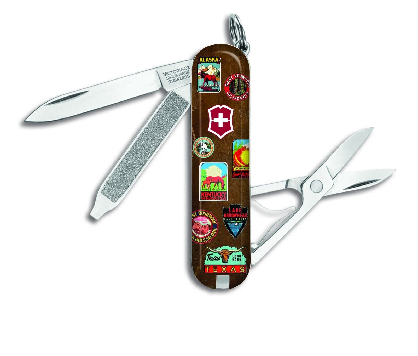 VICTORINOX SWISS ARMY KNIVES VINTAGE LUGGAGE TRAVELER CLASSIC SD KNIFE