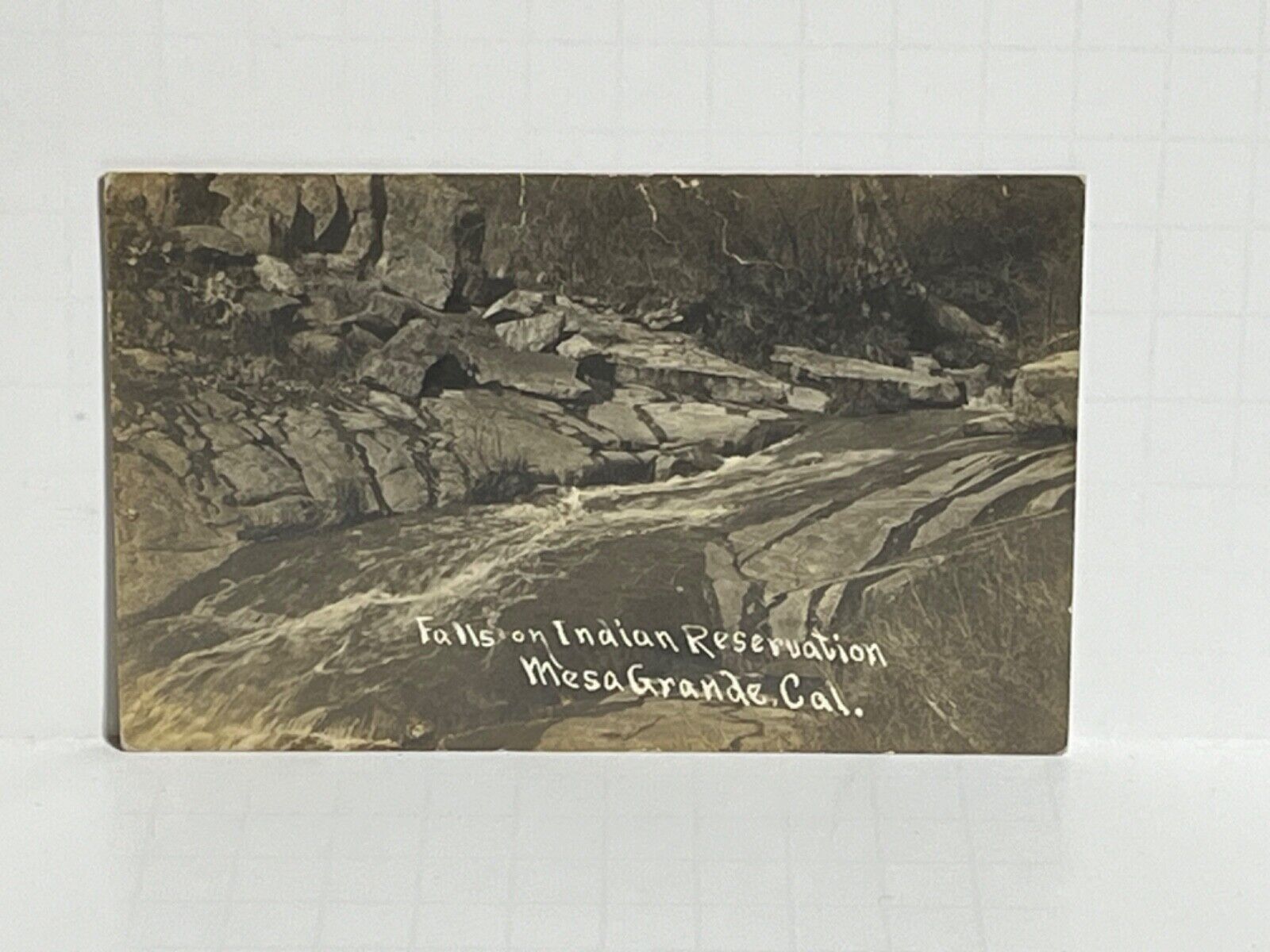 Postcard RPPC Falls on Indian Reservation Mesa Grande California CA c1912 A58