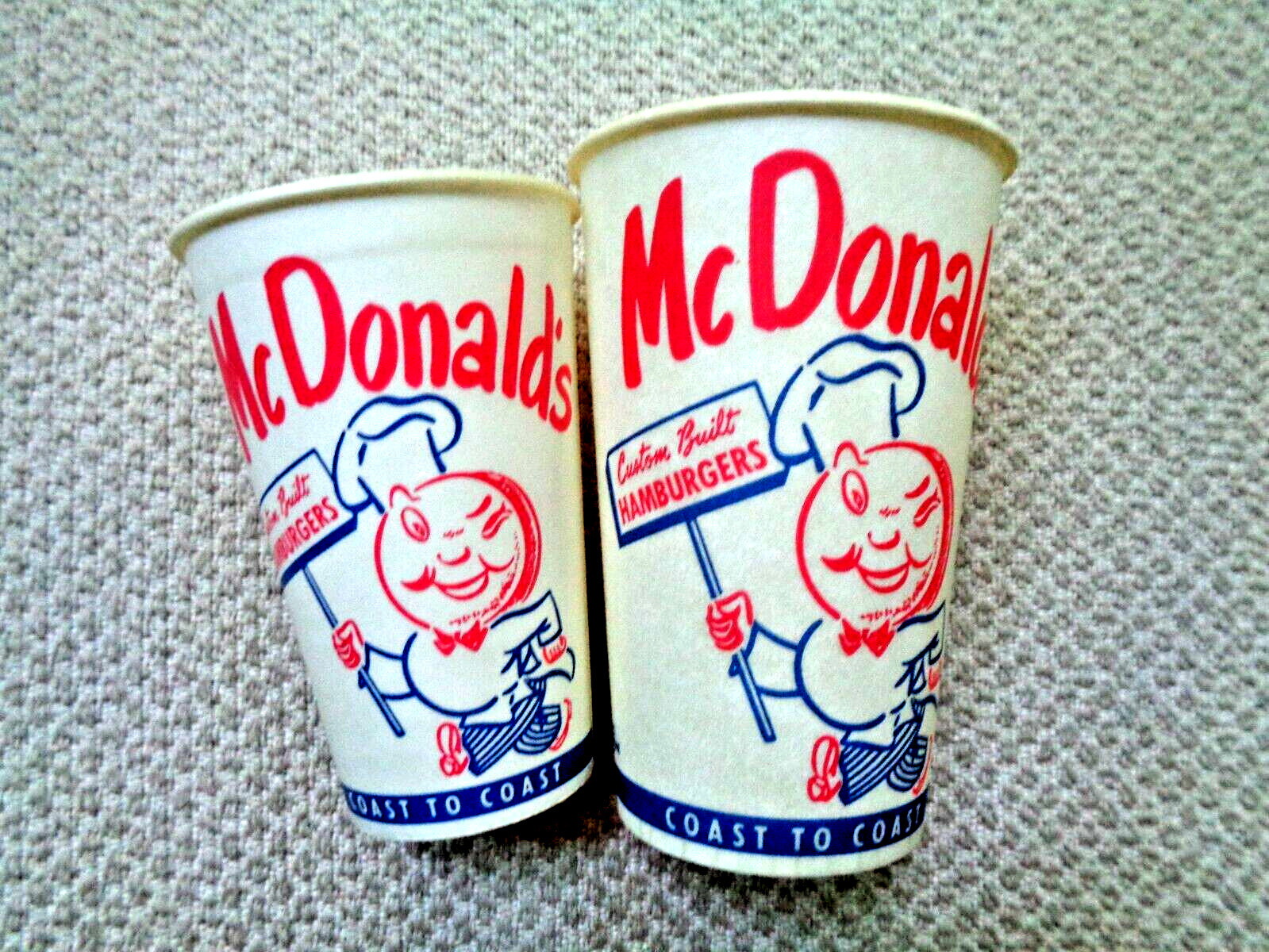 McDonald\'s 1980\'s Speedee Paper Cups