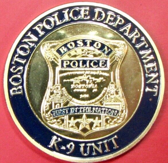 Boston Police K-9 Unit. Challenge Coin. Souvenir. 1.75\