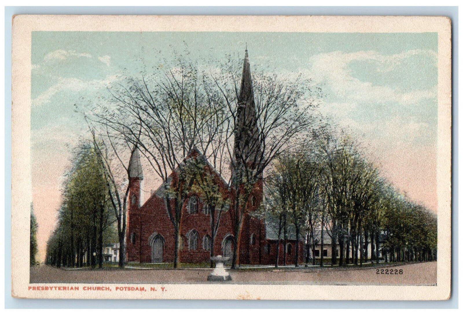 c1940's Presbyterian Church, Potsdam New York NY Unposted Vintage Postcard