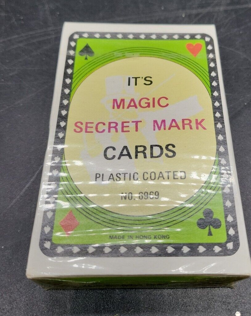 VINTAGE IT'S MAGIC SECRET MARK PLASTIC COATED CARD SET NO.6969 NEW SEALED 