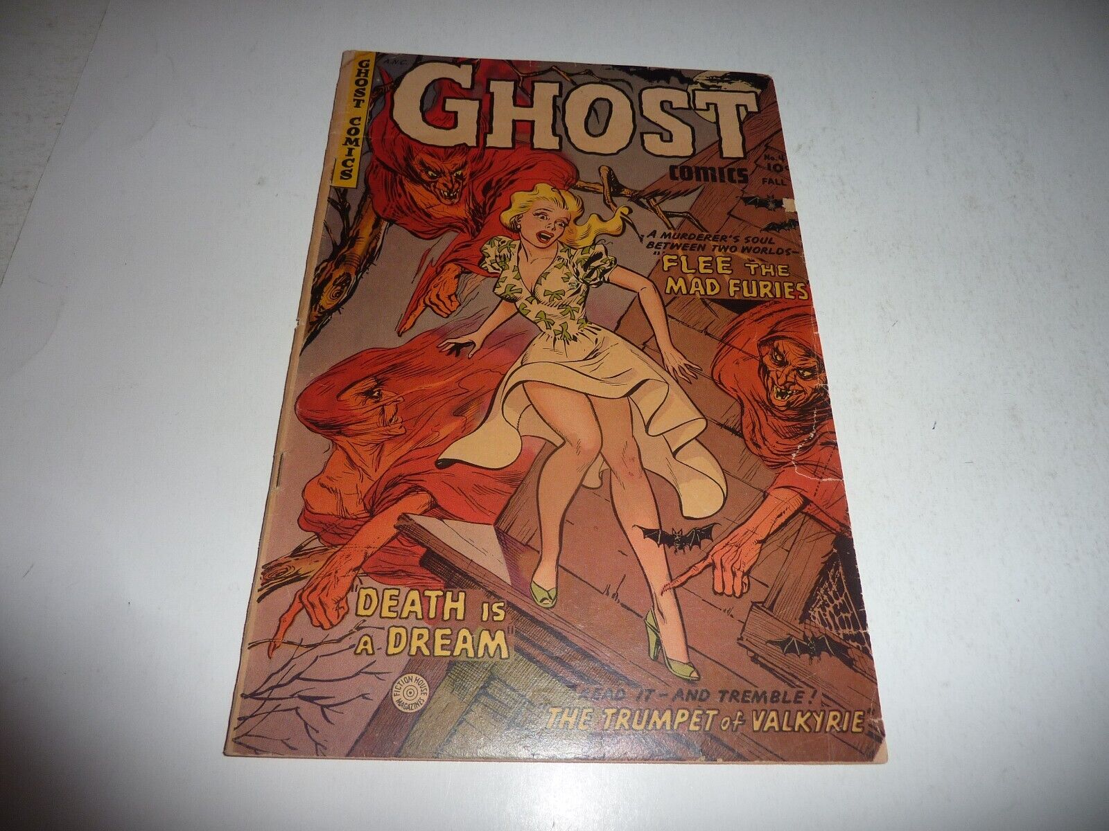 GHOST COMICS #4 FICTION HOUSE 1952 Pre Code Horror PCH GD/VG 3.0