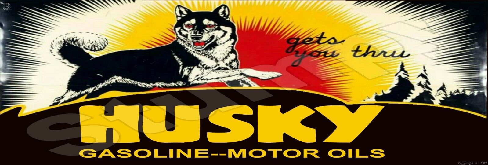 Husky Gasoline -- Motor Oils Metal Sign 6\