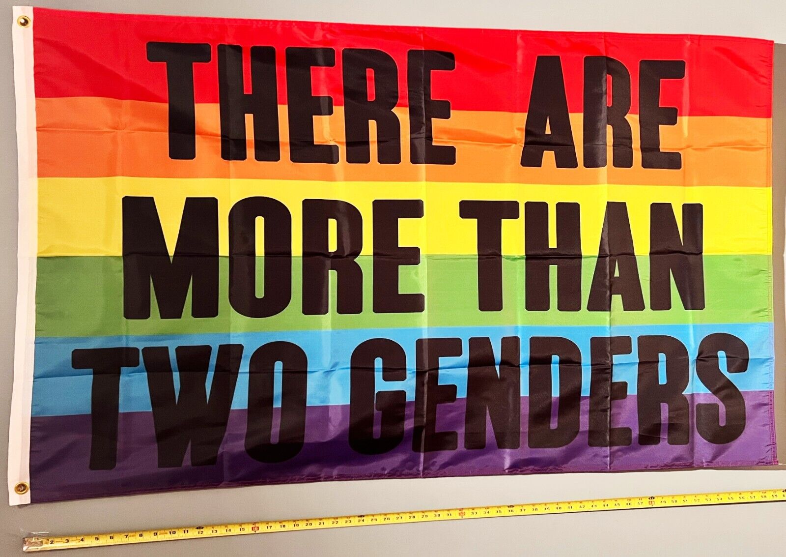 EQUALITY FLAG FREE USA SHIP LGBTQ More Than 2 Genders Gay Lives Matter Sign 3x5\'