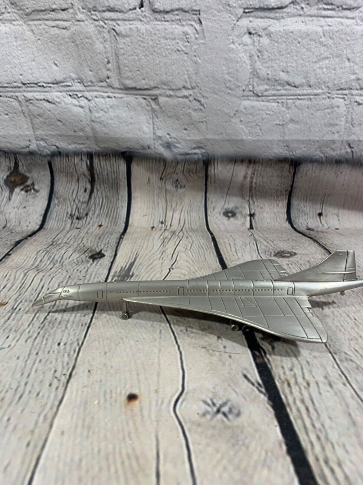 Vintage Danbury Mint Pewter Model Concorde Scale 1:306