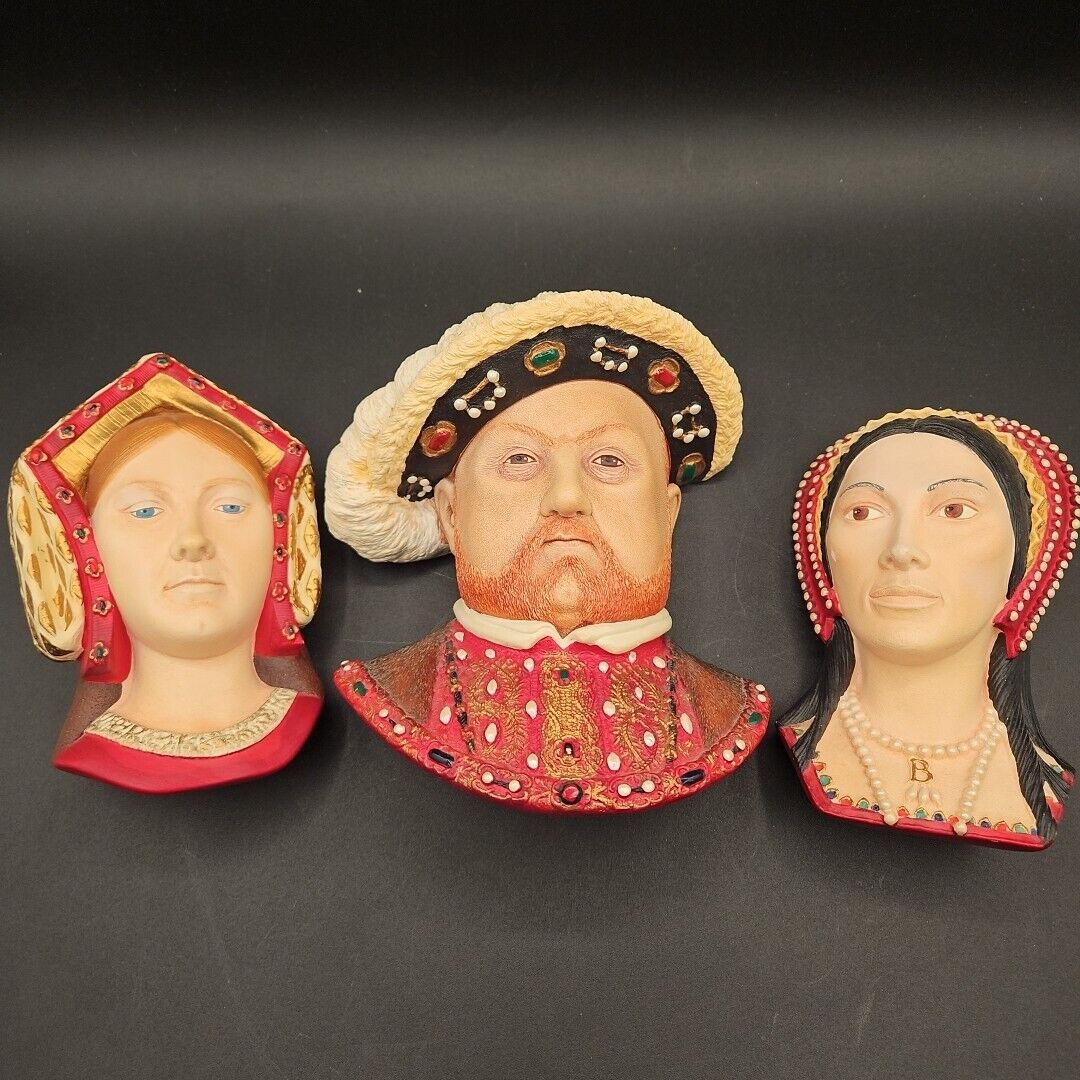 Bossons Congleton England chalkware King Henry, Anne Boleyn, Catherine of Aragon