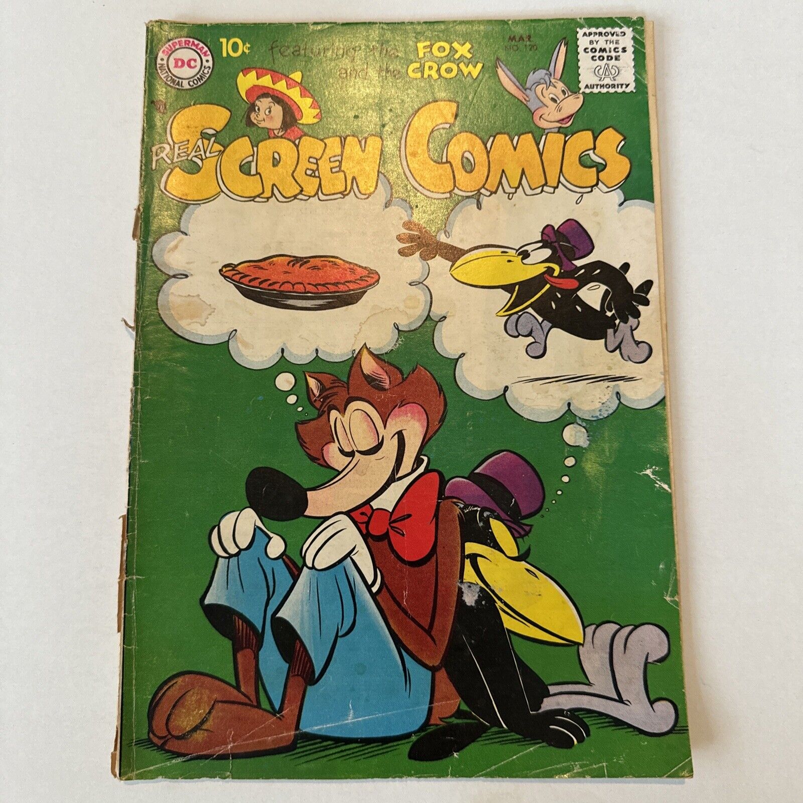 Real Screen Comics # 120 Silver Age DC Comics 1958 Funny Animal | Cover Detached