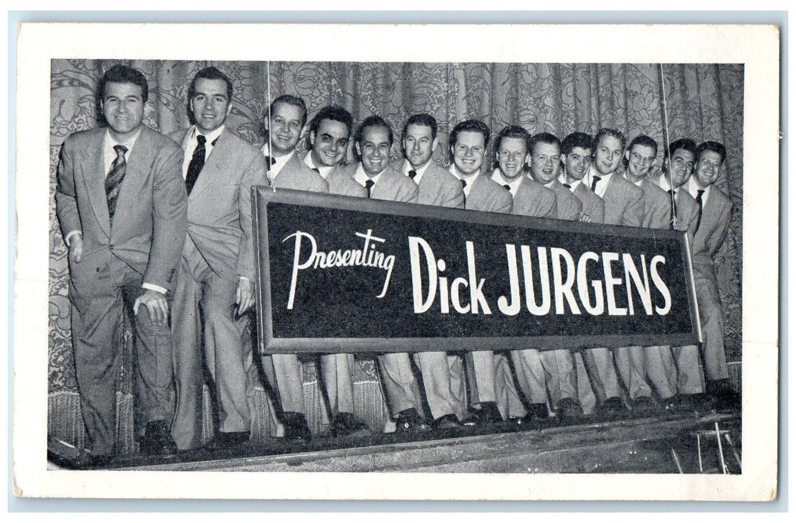 c1940s Presenting Dick Jurgens Band Scene Cedar Rapids Iowa IA Unposted Postcard