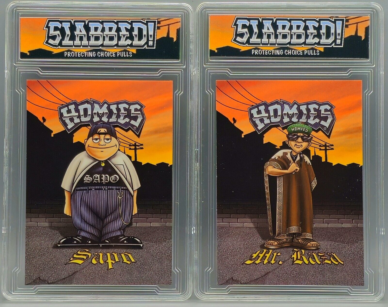 2004 NECA Homies Swap Cards Slabbed 6 Card Lot As Pictured