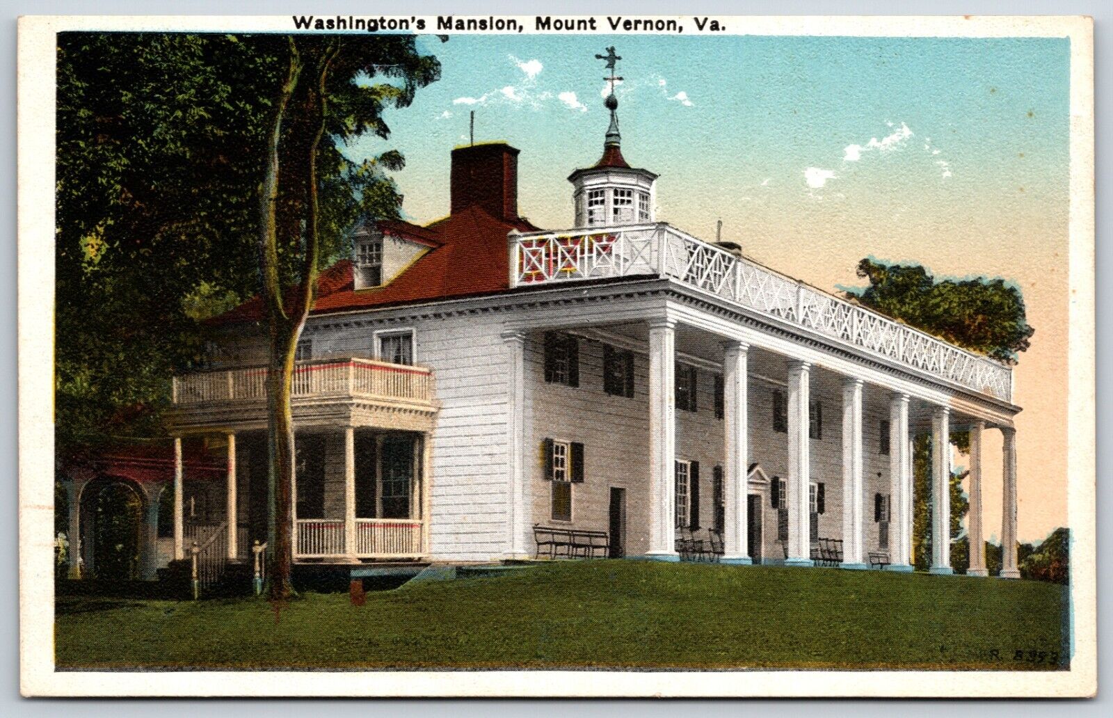Postcard Washington's Mansion, Mount Vernon, Virginia Unposted