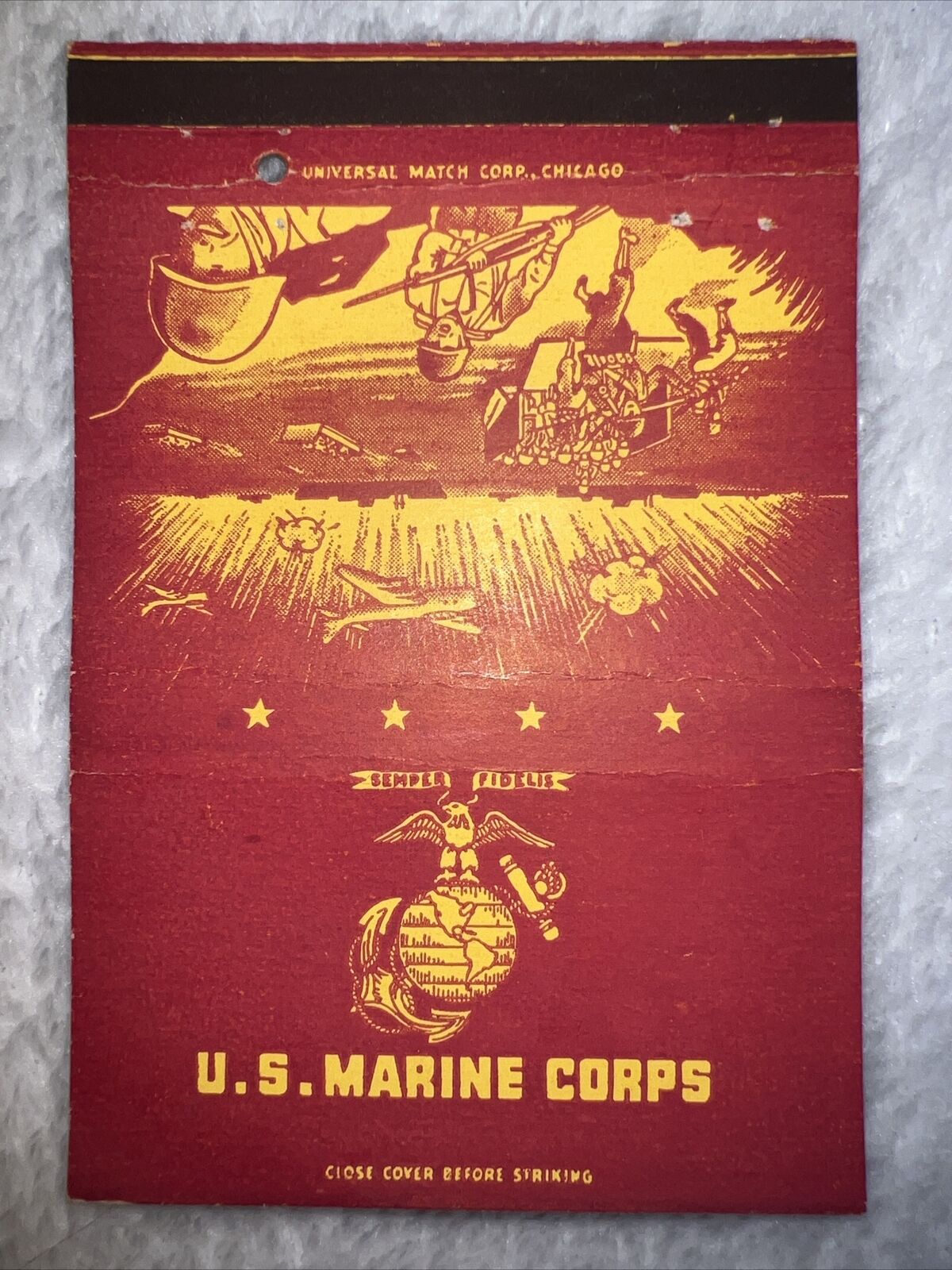 Vintage Matchbook Cover US Marine Corps