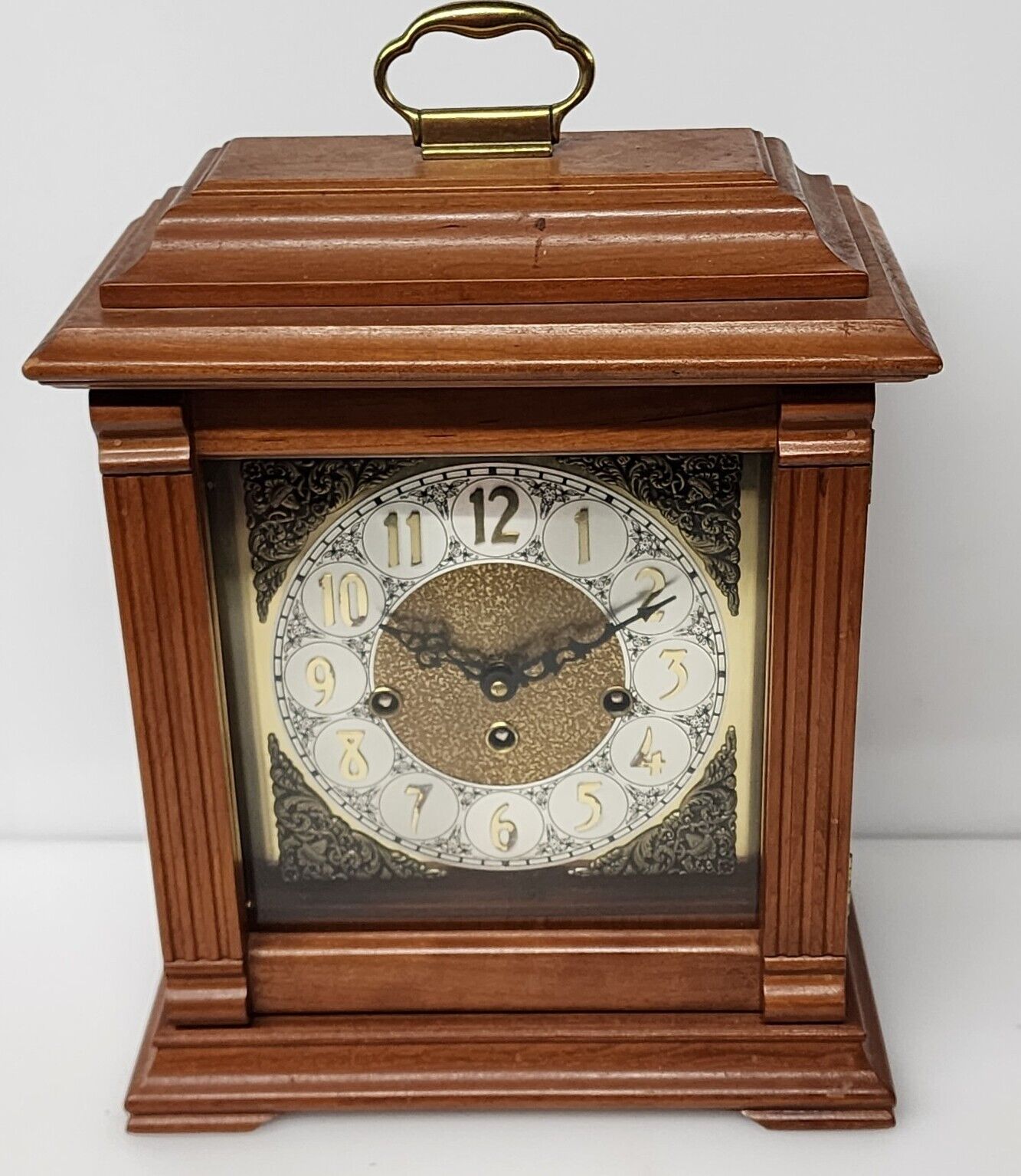 Emperor Wood Chime Mantle Shelf Clock 3 Key Made West Germany 341-020 0 Jewels