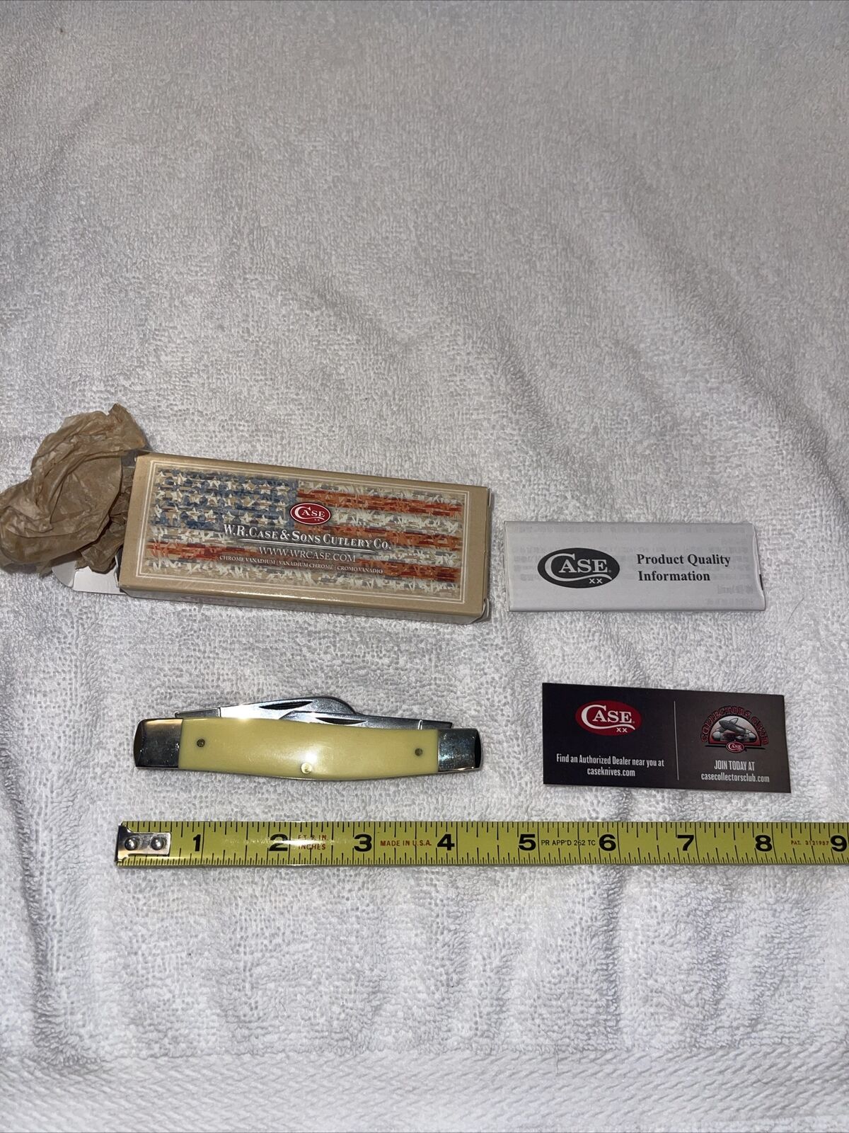 Case XX WR Synthetic Yellow Large Stockman Pocket Knife New