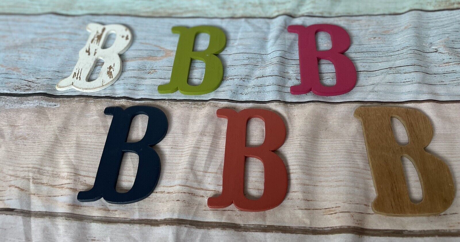 6 NEW Monogram “B” Magnets Various Colors & Styles Distressed NWOT