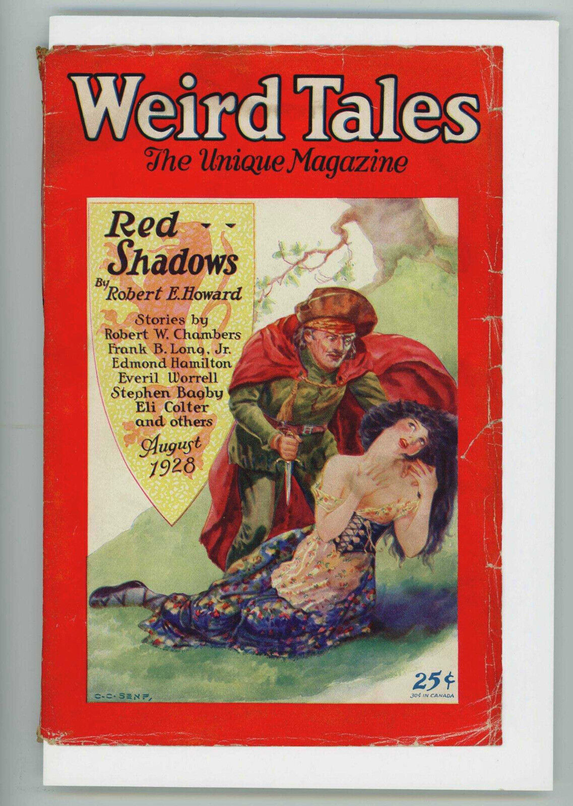 Pulp Magazine: Weird Tales, August 1928 - Robert E Howard and Tennessee Williams