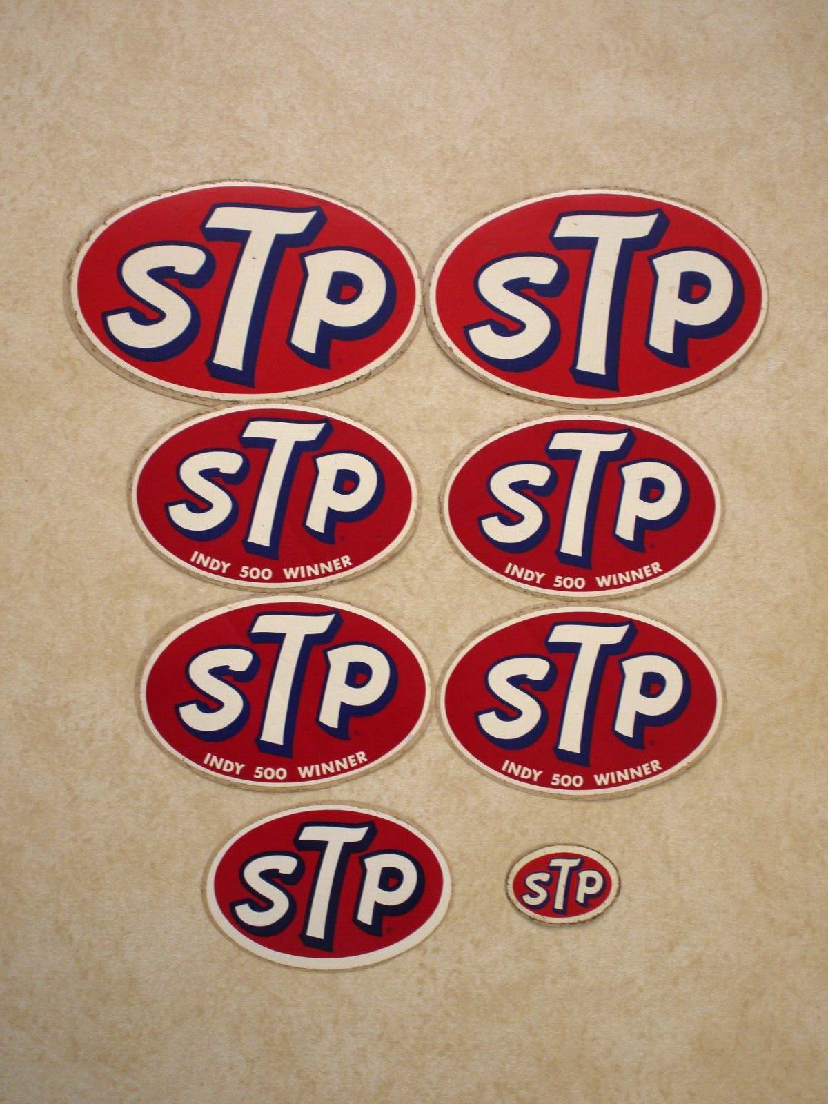 Vintage STP Stickers - Lot of 8