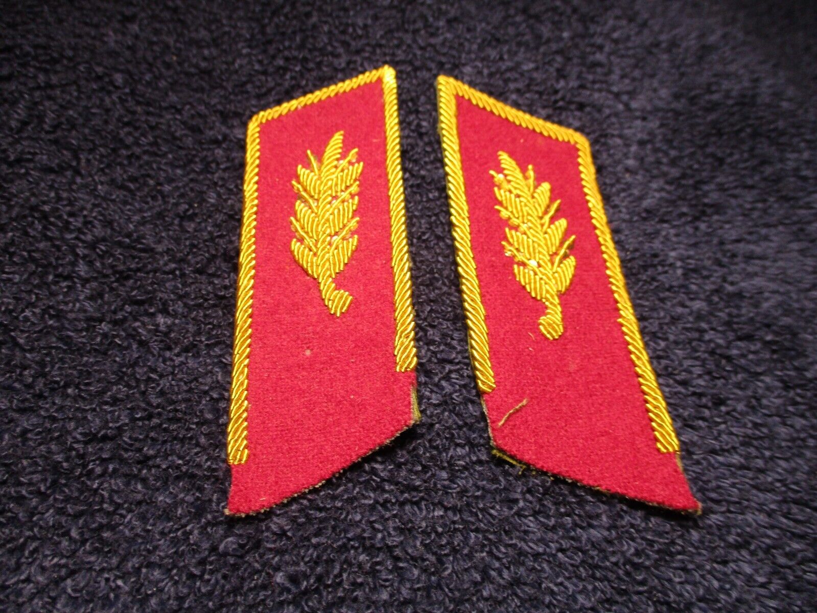 Vintage CCCP  Soviet Russian  General Red Collar Tabs for Parade Coat